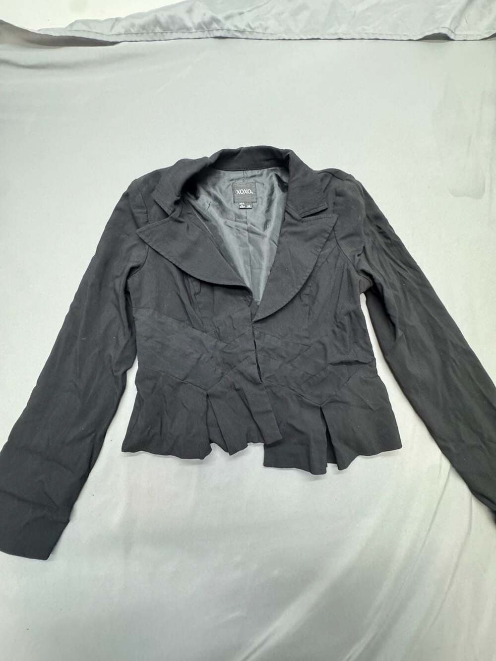 XOXO Blazer Size M Black Peplum Jacket